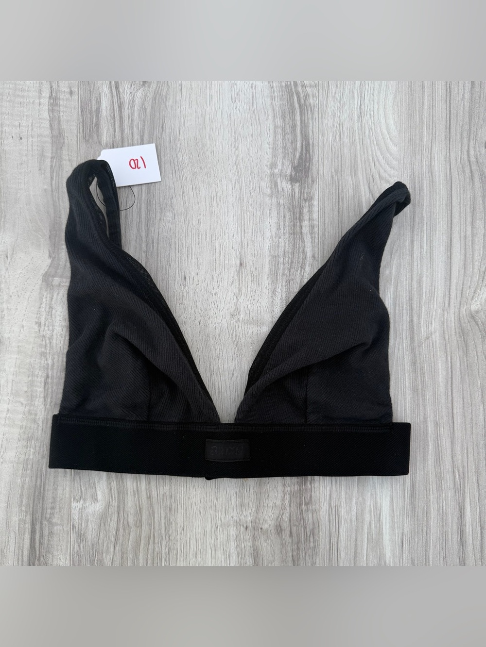 SKIMS Black Triangle Bralette - Stretch Mesh Support